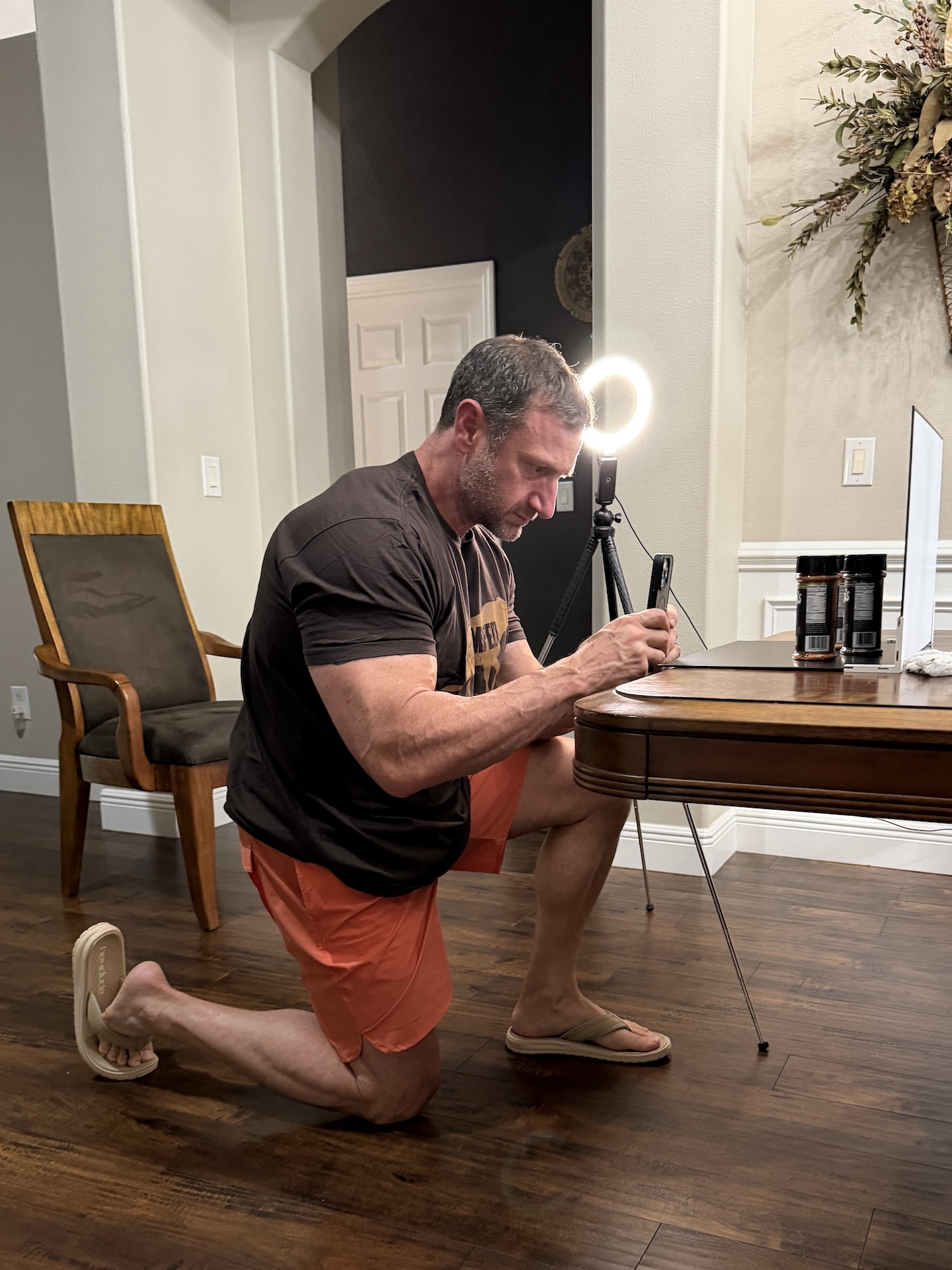 Dean Perrone Gen X UGC Creator filming UGC content behind the scenes — Dean Perrone Gen X UGC Creator